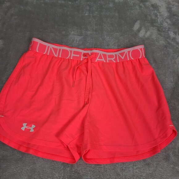 Under Armour UA Women’s Play‎ Up 2.0 Shorts Pink Size Small - Picture 1 of 10